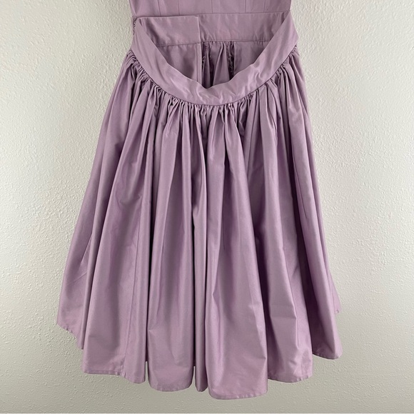 CONTRARIAN Lilac Light Purple Barbara Bibb V Neck Backless Formal Mini Dress - Picture 10 of 13